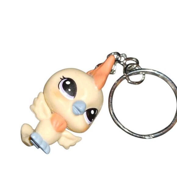 LPS Upcycled Igna Cockatoo Cacatutu Keychain - Picture 1 of 3